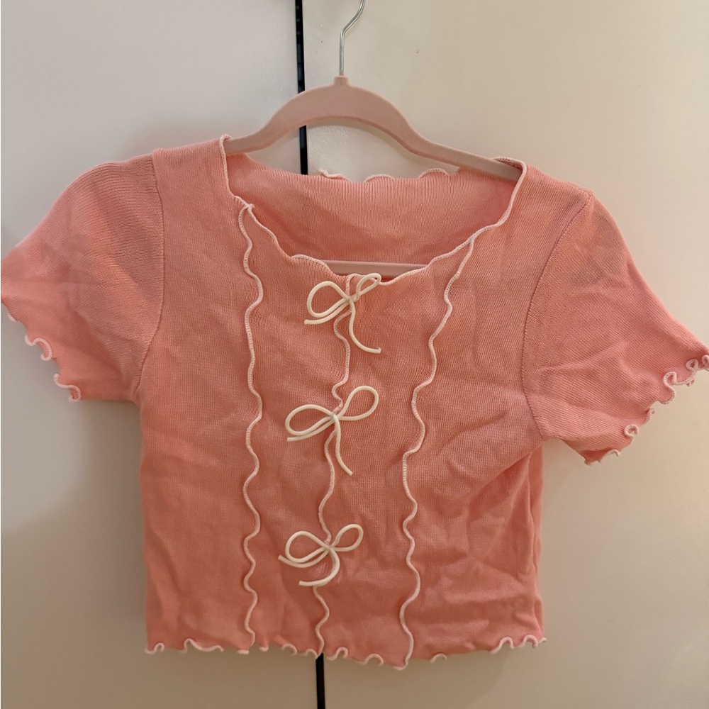 Pink Ruffled Women's Top